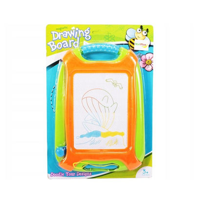 Tabla de desen magnetica, 4 culori, verde/portocaliu