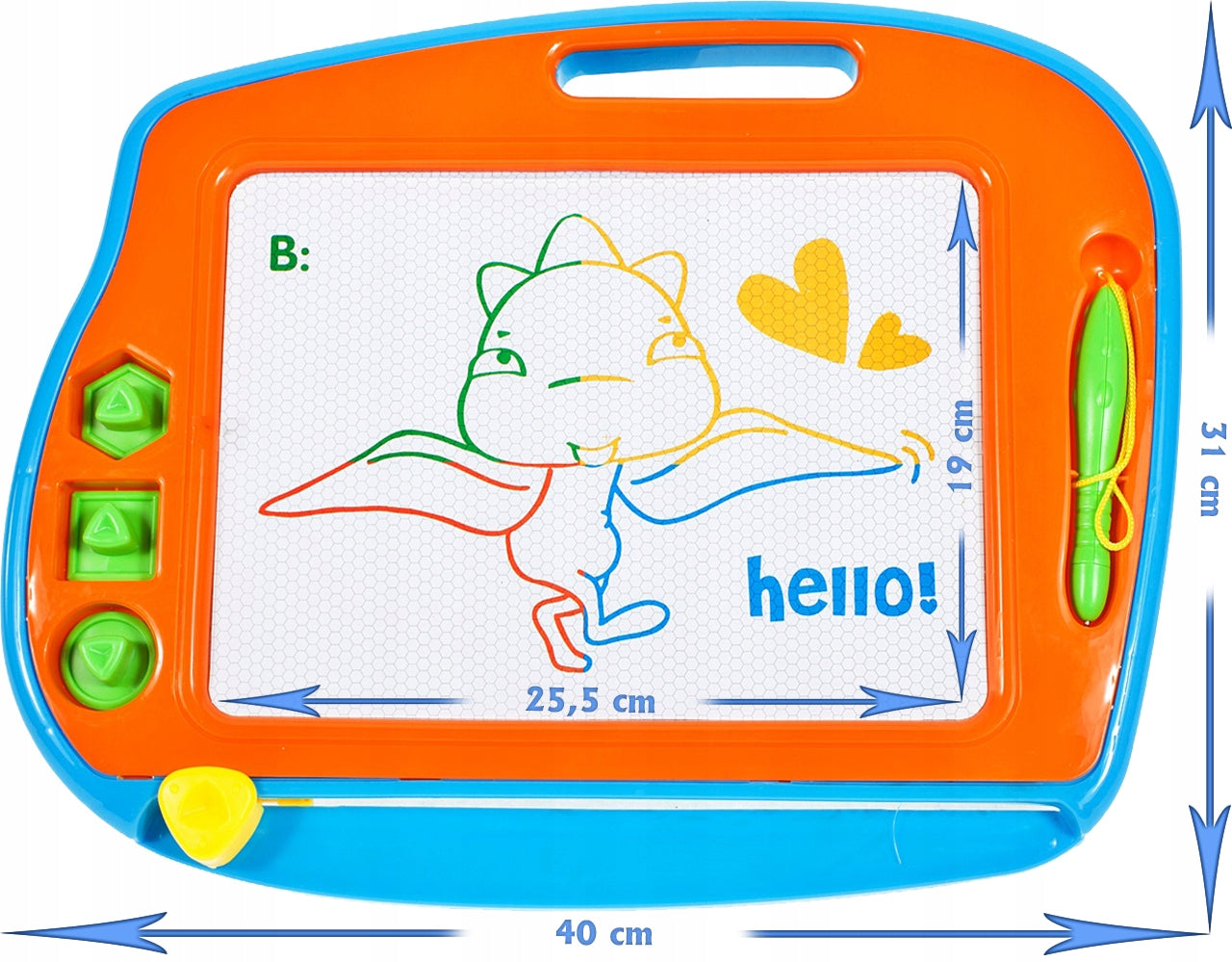 Set 2 bucati Tabla magnetica IDL 2 in 1 Hello Kity, ajuta la dezvoltarea imaginatiei si incurajeaza practicarea scrisului, Multicolora