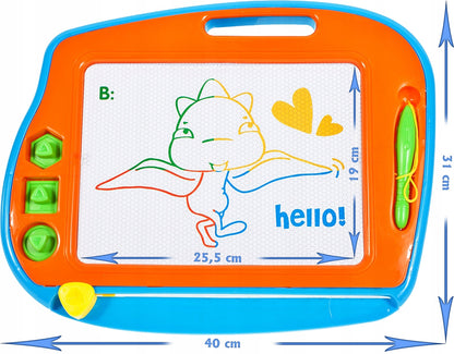 Set 2 bucati Tabla magnetica IDL 2 in 1 Hello Kity, ajuta la dezvoltarea imaginatiei si incurajeaza practicarea scrisului, Multicolora