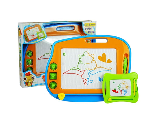 Set 2 bucati Tabla magnetica IDL 2 in 1 Hello Kity, ajuta la dezvoltarea imaginatiei si incurajeaza practicarea scrisului, Multicolora