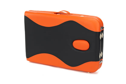 Masa De Masaj Pliabila idealStore, 2 Sectiuni, Inaltime Reglabila 66-88 cm, Piele Ecologica Moale, 2 Cotiere Laterale, Tetiera, Sarcina 250 kg, Structura din Aluminiu, Rezistenta la Uleiuri si Apa, Geanta de Transport Cadou