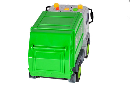 Camion Interactiv pentru Ecologizare idealSTORE GREEN CLEAN TRUCK, Scara 1:20, Dimensiuni 18.0 x 10.0 x 10.0 cm, Echipat cu container functional ce ofera distractie creativa si vesela