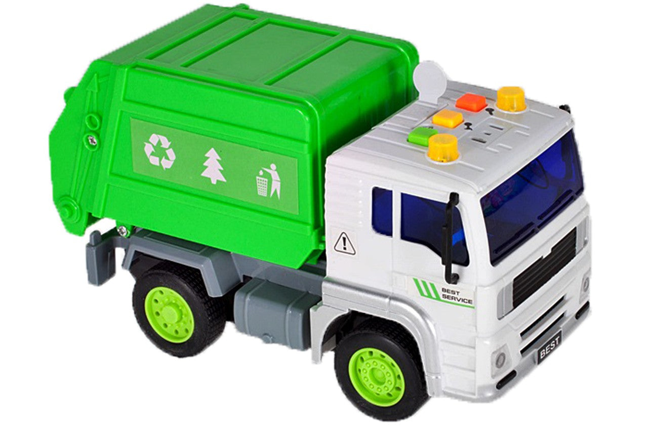 Camion Interactiv pentru Ecologizare idealSTORE GREEN CLEAN TRUCK, Scara 1:20, Dimensiuni 18.0 x 10.0 x 10.0 cm, Echipat cu container functional ce ofera distractie creativa si vesela