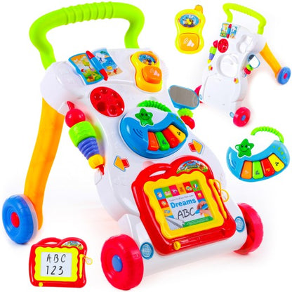 Premergator Interactiv IDL Primul Pas 3 in 1 2018, ajuta dezvoltarea abilitatilor motorii, coordonarea ochi-mana- sunet, diversitate de activitati in limba engleza