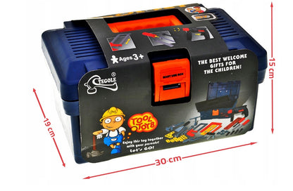 Trusa de scule idealStore FullTools, cuprinde 50 de Scule si Accesorii, diverser Sortimente de Chei, Suruburi, Spaclu, Bomfaier, Ciocan, contine Cutie de Depozitare