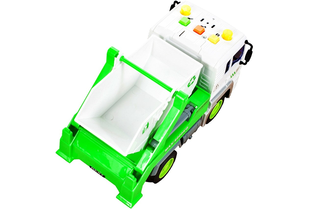 Camion interactiv pentru Ecologizare idealSTORE, Dimensiuni 18 x 10 x 11 cm, Echipat cu un container functional ce ofera ore de distractie, Ideal pentru curatenie