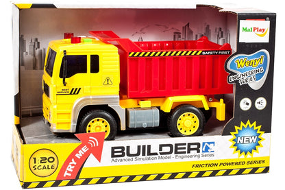 Camion Interactiv cu Basculare IDL Best Wenyi, Scara 1:20, Dimensiuni 17.5 x 9.5 x 11 cm, Jucaria este fabricata din plastic de cea mai inalta calitate, reflecta intr-un detaliu mic vehiculul original, Va oferi ore de distractie creativa