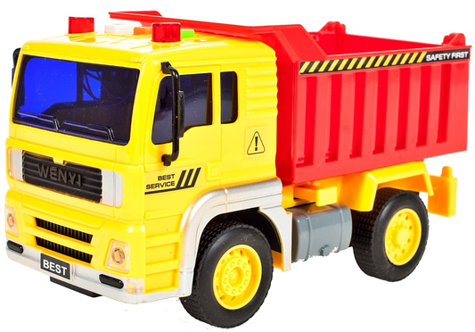 Camion Interactiv cu Basculare IDL Best Wenyi, Scara 1:20, Dimensiuni 17.5 x 9.5 x 11 cm, Jucaria este fabricata din plastic de cea mai inalta calitate, reflecta intr-un detaliu mic vehiculul original, Va oferi ore de distractie creativa