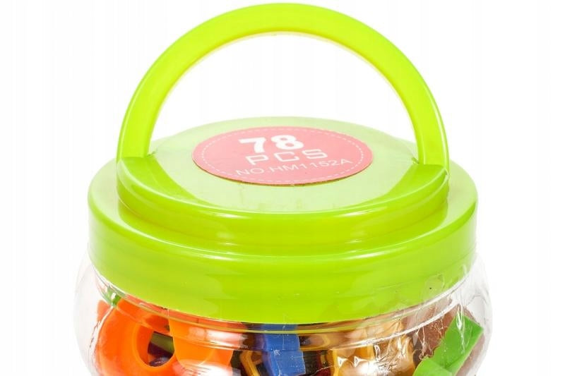 Set Litere si Cifre Magnetice Magic Letters idealStore, Include 78 Piese Colorate, Cutie de Depozitare, Ajuta la Invatarea Alfabetului si a Numerelor