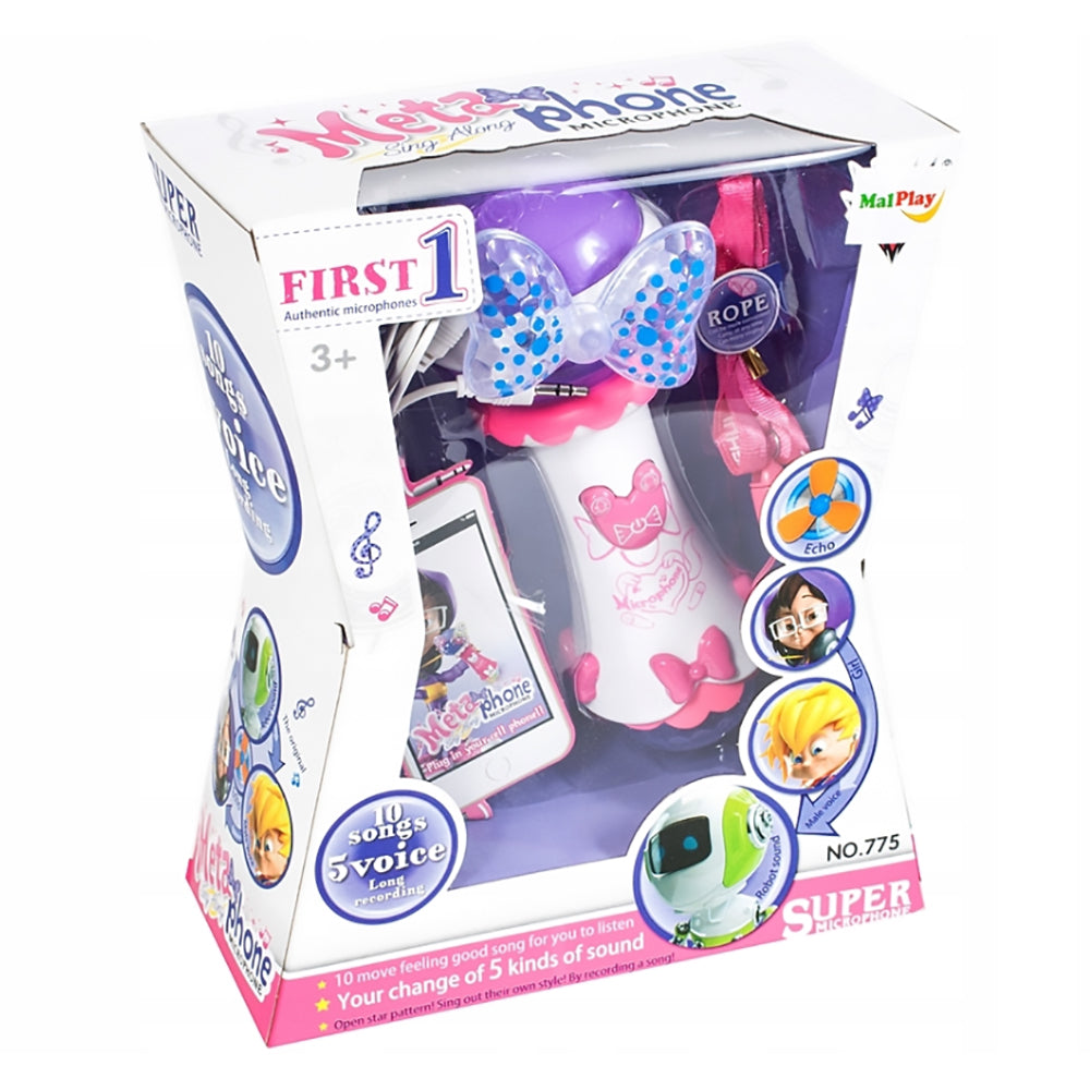 Microfon de Jucarie idealSTORE, MAGICAL Minnie Song, Echipat cu butoane functionale ce garanteaza distractia, Efectele de iluminare ale microfonului vor adauga un plus de bucurie, Culorile atractive stimuleaza perceptia