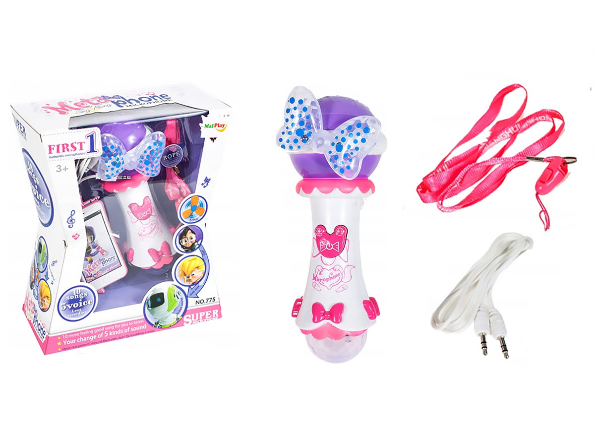 Microfon de Jucarie idealSTORE, MAGICAL Minnie Song, Echipat cu butoane functionale ce garanteaza distractia, Efectele de iluminare ale microfonului vor adauga un plus de bucurie, Culorile atractive stimuleaza perceptia