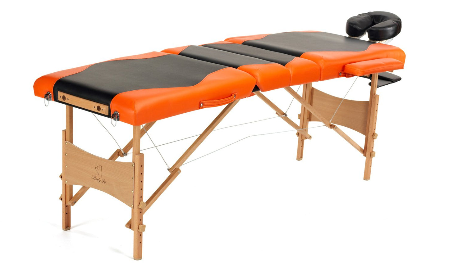 Masa de Masaj idealStore BodyFit Slim Extra 4, Pliabila, din Piele Ecologica, Reglaj pe Inaltime, saltea din Spuma Moale