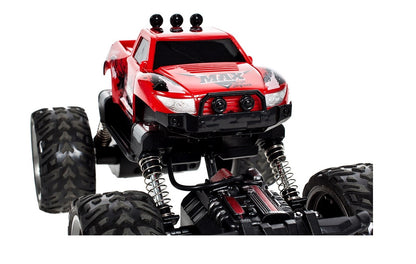 Masinuta Jeep Cu Telecomanda si Suspensii Monster Off-Road, Red Collection 2019, Scara 1:18, Dimensiuni 20 x 13 x 16cm, Trece orice obstacol datorita Suspendarii sale inalte si se poate conduce in toate directiile, Culoare-Rosu