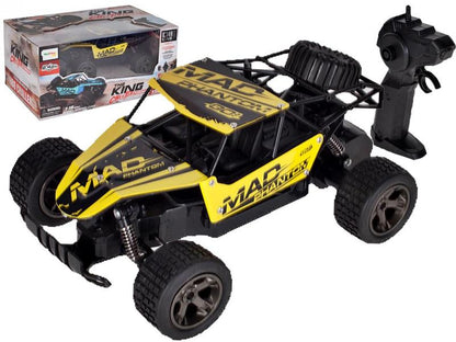 Masinuta Cu Telecomanda si Suspensii Metalice OFFROAD Baby Beast, Scara 1.20 , Marime 25 x 19 x 15 cm , Manevrabilitate Ridicata , Cauciucuri Rezistente , Telecomanda Usor de Folosit, Viteza Maxima 20 km/h , Culoare Galbena