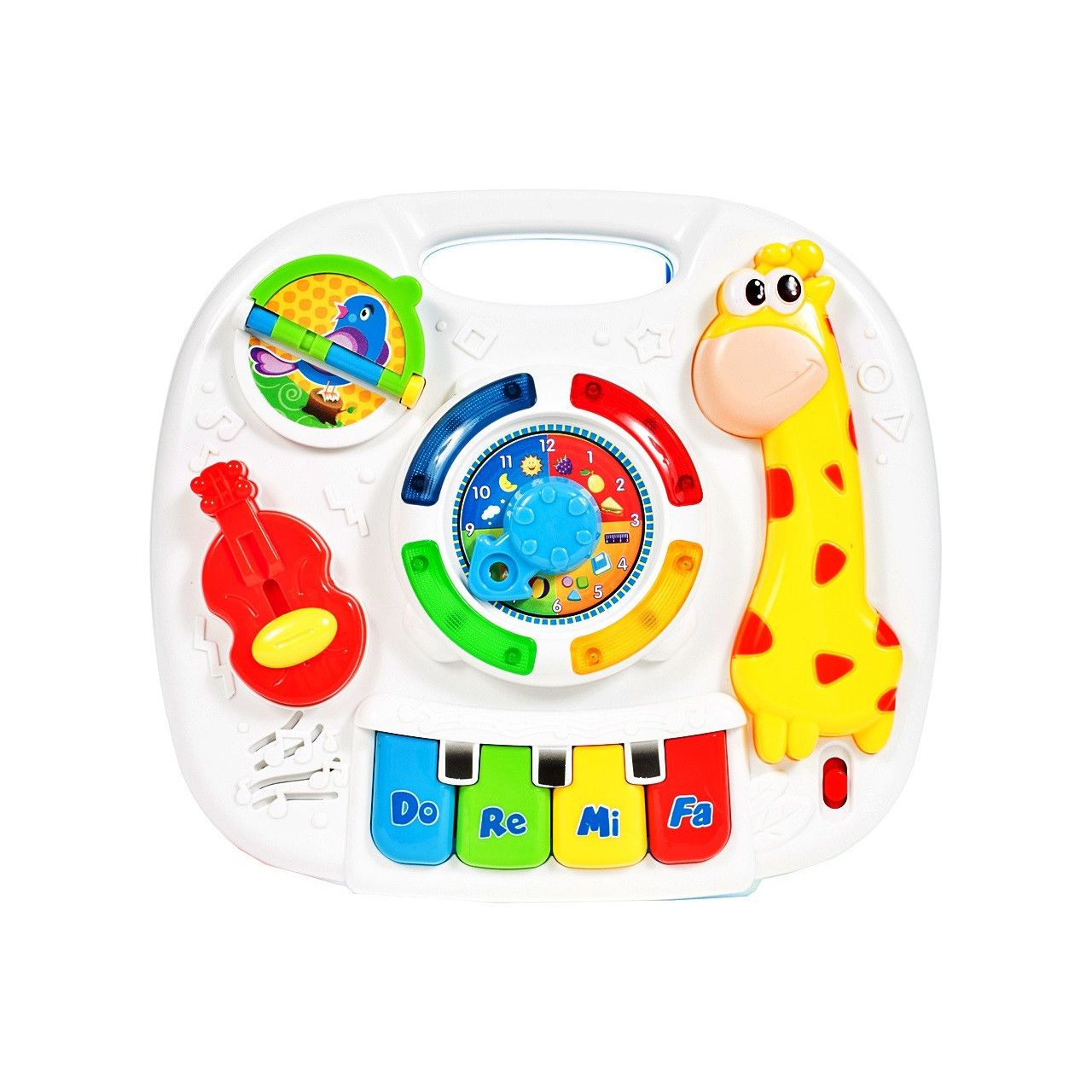 Centru de activitati interactiv Masuta Jucausa, Model cu diferite accesorii simbolice, Efecte luminoase si sonore ce au un impact pozitiv asupra dezvoltarii cognitive a copilului, Multicolora