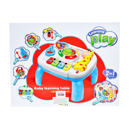 Centru de activitati interactiv Masuta Jucausa, Model cu diferite accesorii simbolice, Efecte luminoase si sonore ce au un impact pozitiv asupra dezvoltarii cognitive a copilului, Multicolora
