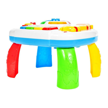 Centru de activitati interactiv Masuta Jucausa, Model cu diferite accesorii simbolice, Efecte luminoase si sonore ce au un impact pozitiv asupra dezvoltarii cognitive a copilului, Multicolora
