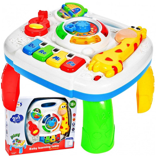 Centru de activitati interactiv Masuta Jucausa, Model cu diferite accesorii simbolice, Efecte luminoase si sonore ce au un impact pozitiv asupra dezvoltarii cognitive a copilului, Multicolora