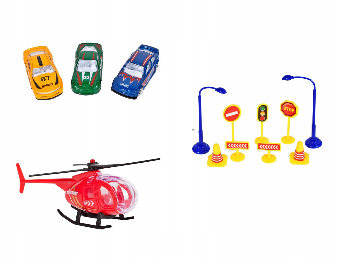 Set de joaca complex IDL MY FIRST PARKING, Multitudine de accesorii simbolice: Masini, Elicopter, Parcare auto pe 4 nivele, Statie de benzina, Porti si Semne auto, ce asigura intregul centru de transport pentru ore intregi dedicate distractiei