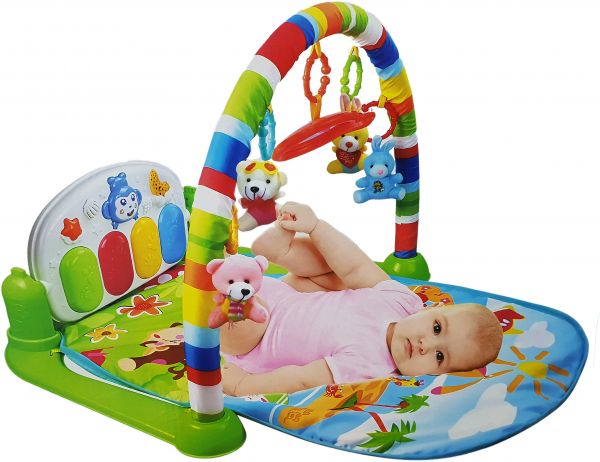 Covoras Interactiv IDL Primul Sunet, Pentru bebelusi, Multitudine de accesorii, Oglinda pentru copil, material moale