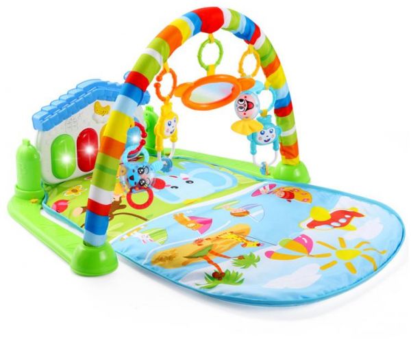 Covoras Interactiv IDL Primul Sunet, Pentru bebelusi, Multitudine de accesorii, Oglinda pentru copil, material moale