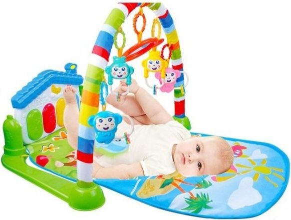 Covoras Interactiv IDL Primul Sunet, Pentru bebelusi, Multitudine de accesorii, Oglinda pentru copil, material moale