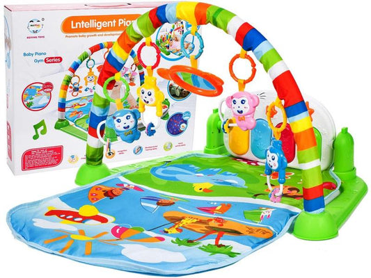 Covoras Interactiv IDL Primul Sunet, Pentru bebelusi, Multitudine de accesorii, Oglinda pentru copil, material moale