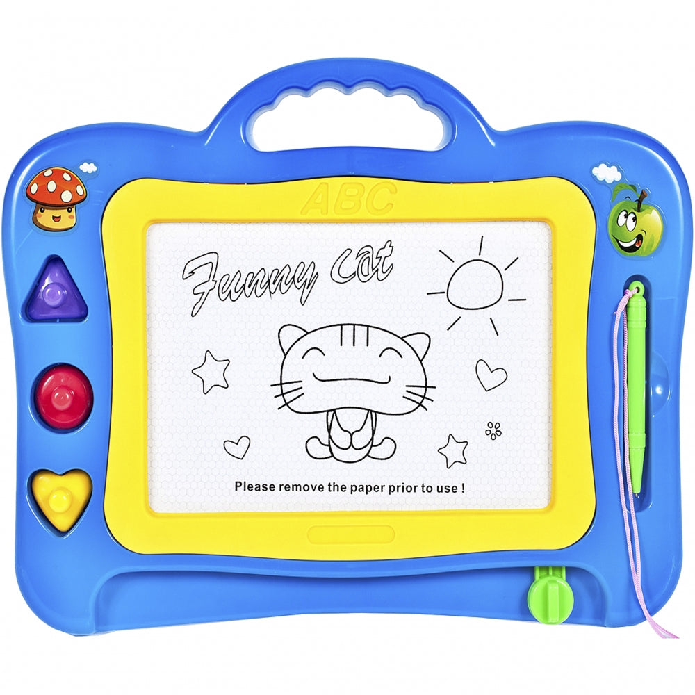 Tabla magnetica idealSTORE Funny Cat, Dimensiuni 29 x 22 cm, Suprafata desen 11 x 7 cm, Dezvolta creativitatea, si incurajeaza scrierea