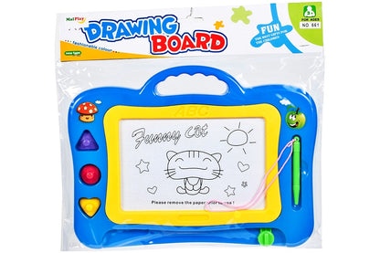 Tabla magnetica idealSTORE Funny Cat, Dimensiuni 29 x 22 cm, Suprafata desen 11 x 7 cm, Dezvolta creativitatea, si incurajeaza scrierea