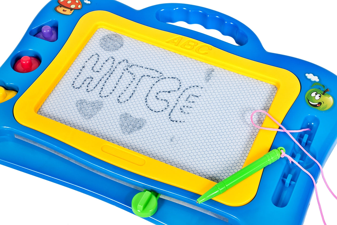 Tabla magnetica idealSTORE Funny Cat, Dimensiuni 29 x 22 cm, Suprafata desen 11 x 7 cm, Dezvolta creativitatea, si incurajeaza scrierea