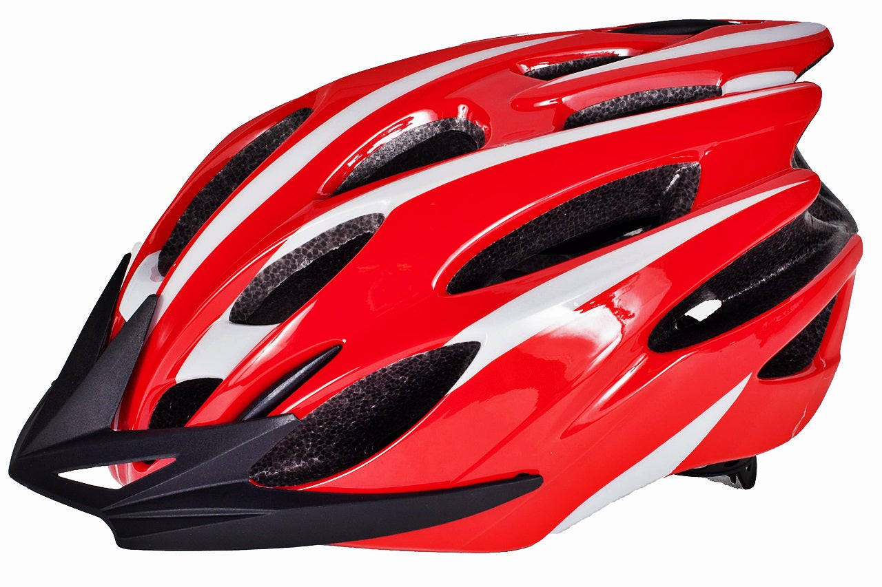 Casca Ciclism IDL, SPORTING FAST RIDER, TEHNOLOGIA Double-shell ce asigura Durabilitate si Siguranta, Echipata cu 26 de ORIFICII de ventilatie pentru o respiratie corecta a scalpului, Pariati pe confort si bucurati-va de plimbari indraznete, Rosu-Negru