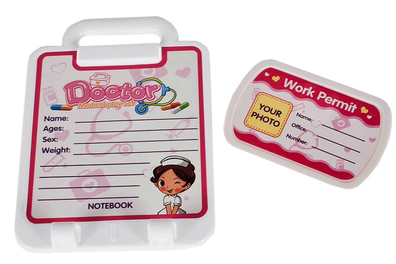 Centru de activitati idealStore Micul Doctor 2, Model interactiv cu diverse accesorii medicale si instrumente ce garanteaza ore de distractie si amuzament, Culoare Roz