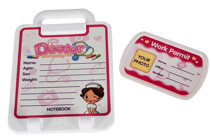 Centru de activitati idealStore Micul Doctor 2, Model interactiv cu diverse accesorii medicale si instrumente ce garanteaza ore de distractie si amuzament, Culoare Roz