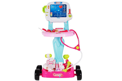 Centru de activitati Mica Asistenta , Model interactiv cu diverse accesorii medicale si instrumente ce garanteaza ore de distractie si amuzament ,Culoare Roz