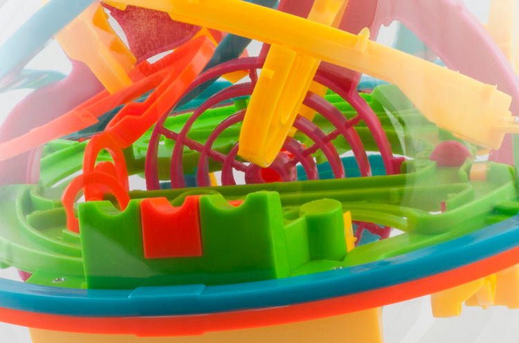 Sfera Inteligenta cu Mini Labirint IDL, Dimensiune 18 cm diametru, Dispune de 138 obstacole