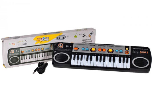 Orga muzicala idealSTORE SWEET TUNES cu microfon inclus, Dimensiuni 38 x 30 x 10 cm, Mod de invatare pentru cei mici, Control al volumului si al tempoului, 31 de clape, 8 ritmuri