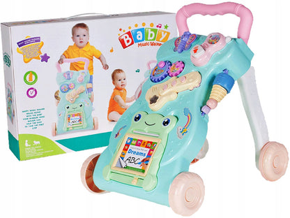 Premergator Interactiv IDL Little Frog, ajuta la dezvoltarea abilitatilor motorii, coordonarea ochi-mana- sunet, diversitate de activitati in limba engleza, Turcoaz