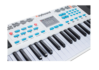 Orga muzicala ELECTRONICA cu Microfon idealSTORE, Beat Song, Dimensiuni 63.0 x 22.0 x 5.5 cm, Echipata cu 49 de clape cu conector USB,, Accesorizata cu o multime de functii multimedia