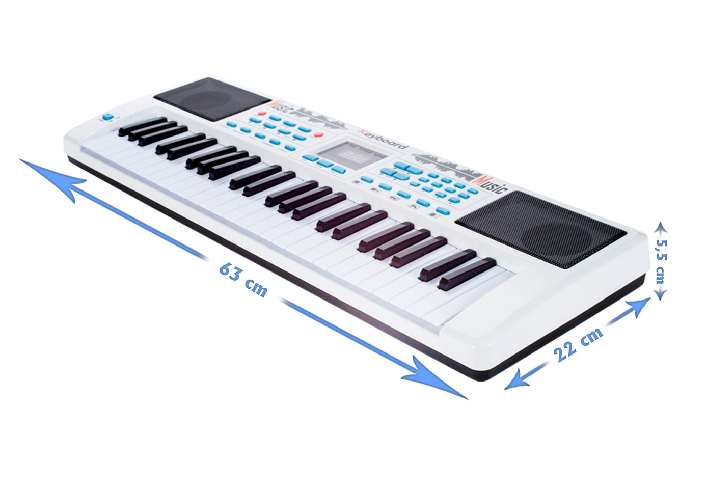 Orga muzicala ELECTRONICA cu Microfon idealSTORE, Beat Song, Dimensiuni 63.0 x 22.0 x 5.5 cm, Echipata cu 49 de clape cu conector USB,, Accesorizata cu o multime de functii multimedia