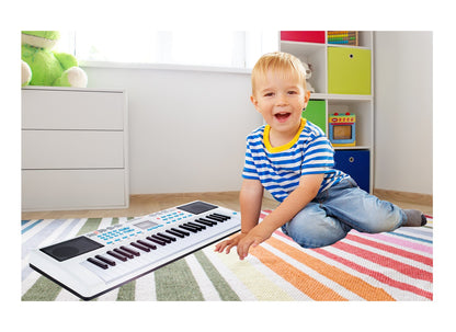 Orga muzicala ELECTRONICA cu Microfon idealSTORE, Beat Song, Dimensiuni 63.0 x 22.0 x 5.5 cm, Echipata cu 49 de clape cu conector USB,, Accesorizata cu o multime de functii multimedia