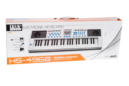 Orga muzicala ELECTRONICA cu Microfon idealSTORE, Beat Song, Dimensiuni 63.0 x 22.0 x 5.5 cm, Echipata cu 49 de clape cu conector USB,, Accesorizata cu o multime de functii multimedia