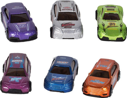 Camion cu rampa de iesire si 6 masinute