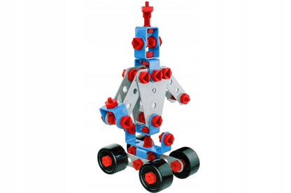 Set Joaca Constructie 7 in 1 IDL, JUNIOR BLOCK cu 247 de Elemente ideale pentru a CONSTRUI diverse Vehicule, Ajuta la Dezvoltarea Abilitatilor manuale si tehnice, Sporeste imaginatia ajutand copilul sa formeze procesul de amintire