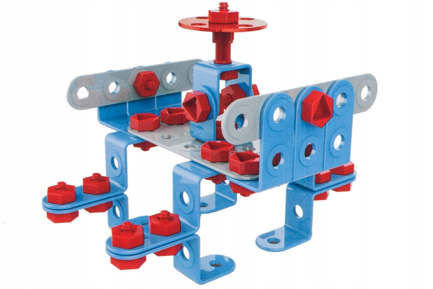 Set Joaca Constructie 7 in 1 IDL, JUNIOR BLOCK cu 247 de Elemente ideale pentru a CONSTRUI diverse Vehicule, Ajuta la Dezvoltarea Abilitatilor manuale si tehnice, Sporeste imaginatia ajutand copilul sa formeze procesul de amintire