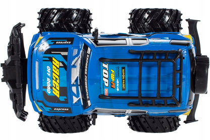 Masinuta cu telecomanda Off-Road Blue Fury 2019, Marime 26.5 x 17 x 15cm, Sunete de motor realiste, Manevrabilitate Ridicata, Scara 1:16, Telecomanda usor de folosit, Culoare Albastra