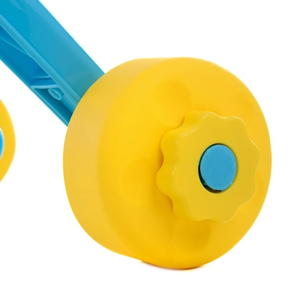 Premergator interactiv IDL Elefantelul Jucaus ce ajuta la invatarea primilor pasi, dezvolta abilitatile manuale, coordoneaza miscarea, dezvolta simturile, Cu sunete si lumini, Alcatuit din elemente simbolice, Culoare-Albastru