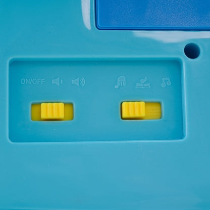 Premergator interactiv IDL Elefantelul Jucaus ce ajuta la invatarea primilor pasi, dezvolta abilitatile manuale, coordoneaza miscarea, dezvolta simturile, Cu sunete si lumini, Alcatuit din elemente simbolice, Culoare-Albastru