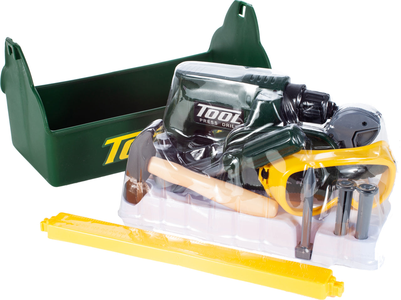 Trusa de bricolaj interactiva The Little Workshop, Accesorizata cu unelte si scule simbolice, Dezvolta creativitatea, Material din plastic, Verde-Negru