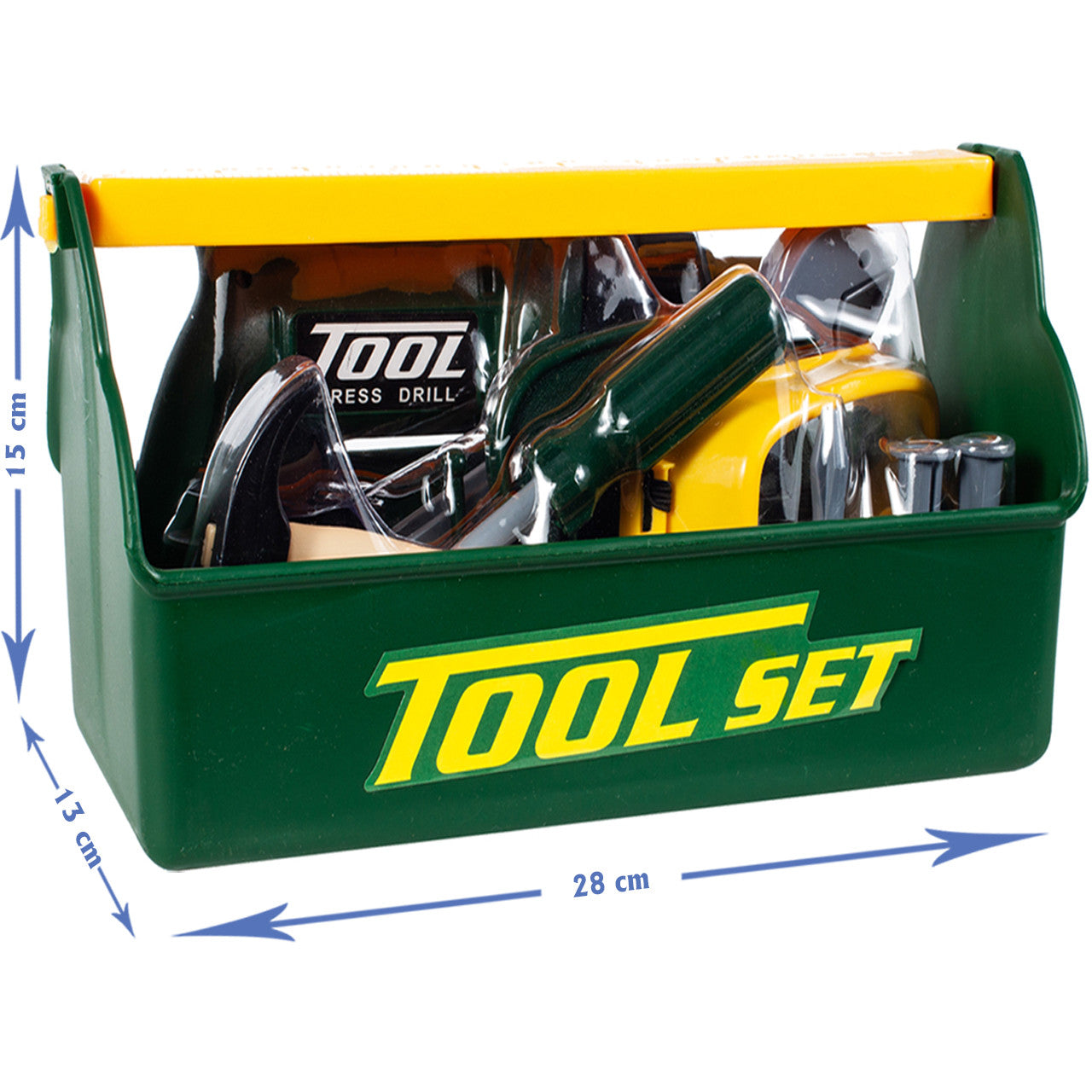 Trusa de bricolaj interactiva The Little Workshop, Accesorizata cu unelte si scule simbolice, Dezvolta creativitatea, Material din plastic, Verde-Negru