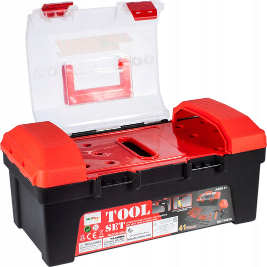 Trusa de bricolaj interactiva, The FIRST TOOL BOX, Echipata cu Accesorii Simbolice care pun in valoare un Joc de rol ce garanteaza amuzament, Alaturi de casca